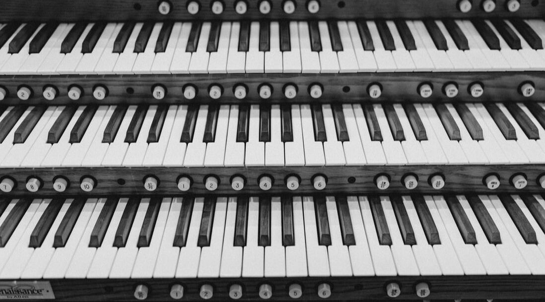 Christopher at the organ console